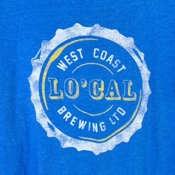 Old Navy Lo Cal Brewing Short Sleeve Crew Neck Graphic Tee Blue Size Medium - Picture 3 of 4